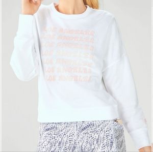 Fabletics "Los Angeles" pullover white/baby pink szXS